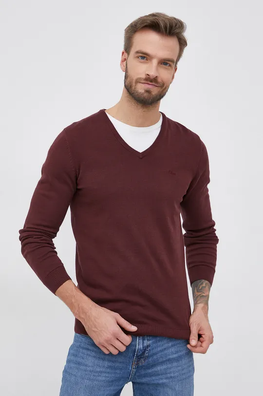 burgundské Bavlnený sveter s.Oliver