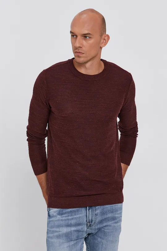 Selected Homme Sweter bordowy