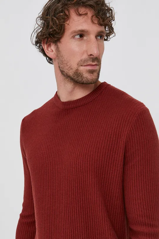 burgundia Sisley pulóver