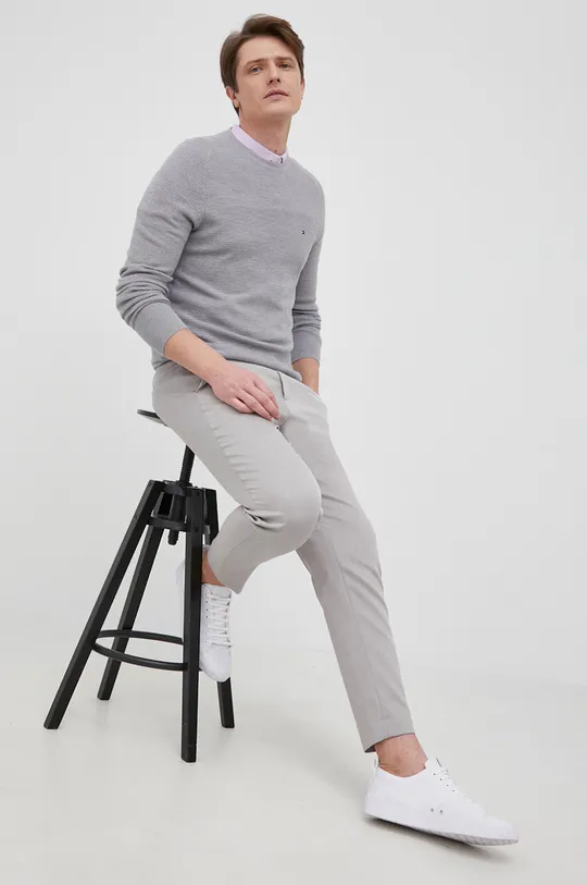 sivá Vlnený sveter Tommy Hilfiger Pánsky