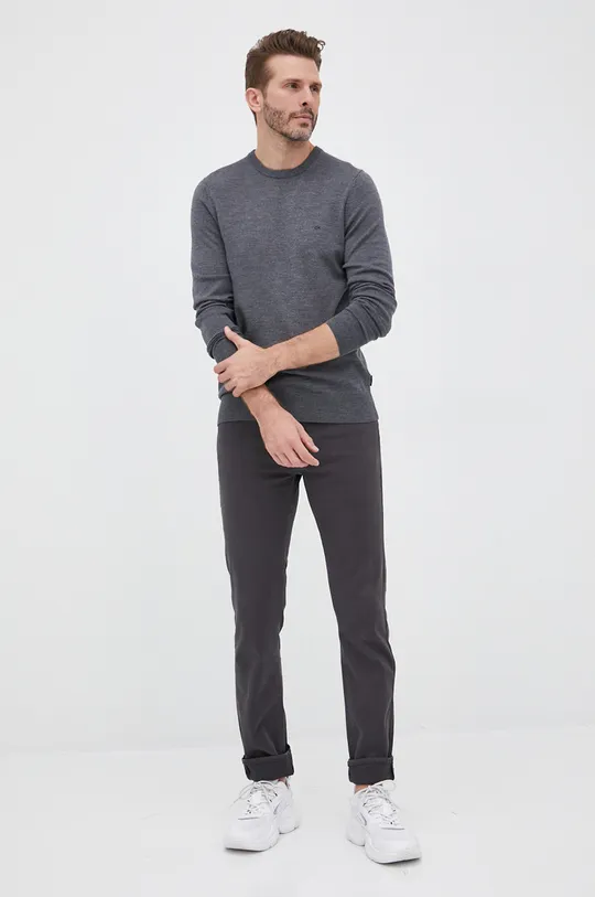 Вовняний светр Calvin Klein сірий
