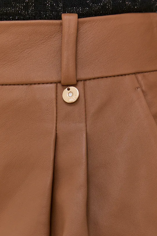 коричневый Кожаные шорты Liu Jo