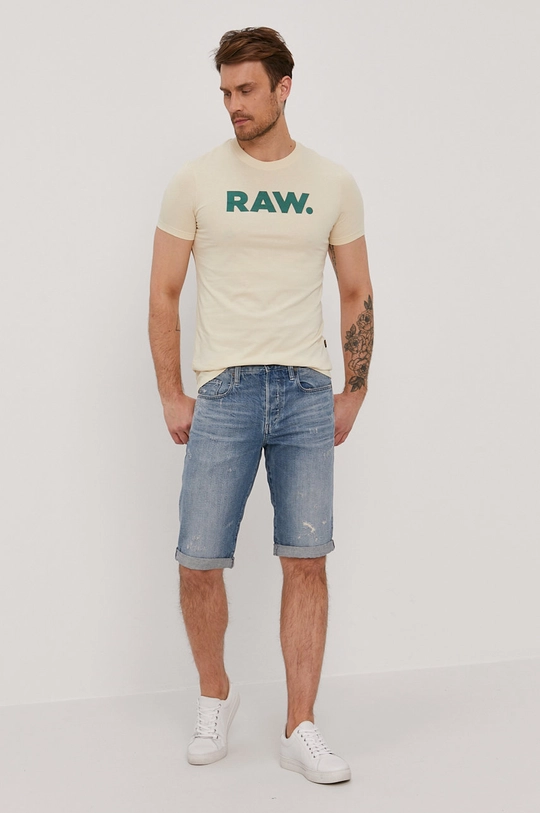 Rifľové krátke nohavice G-Star Raw modrá