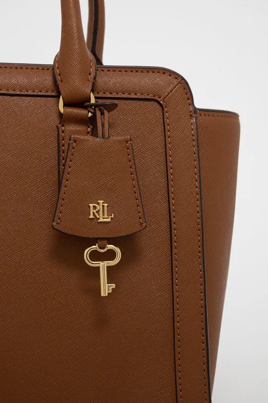 Шкіряна сумочка Lauren Ralph Lauren коричневий