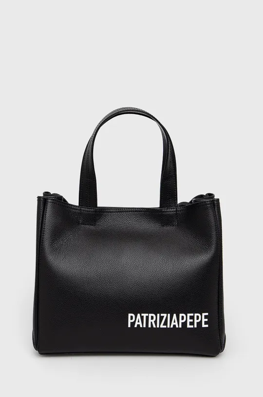 Шкіряна сумочка Patrizia Pepe чорний
