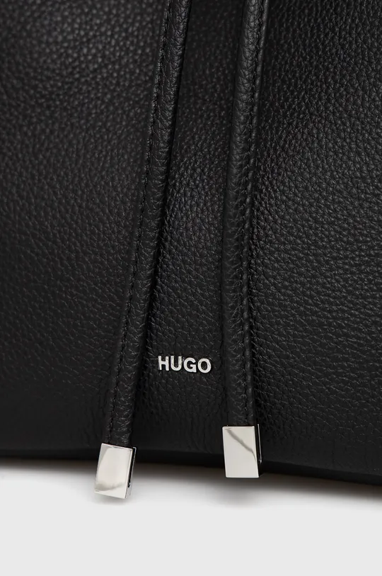 Шкіряна сумочка Hugo чорний