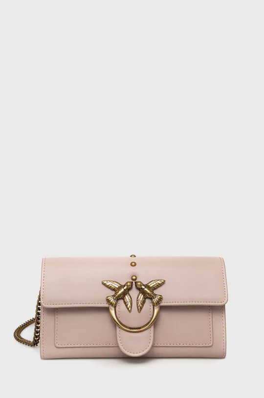 ružová Kožená peňaženka Pinko Dámsky