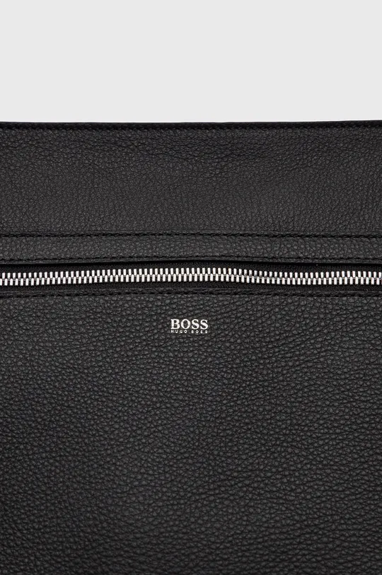 Boss - Kožená kabelka čierna