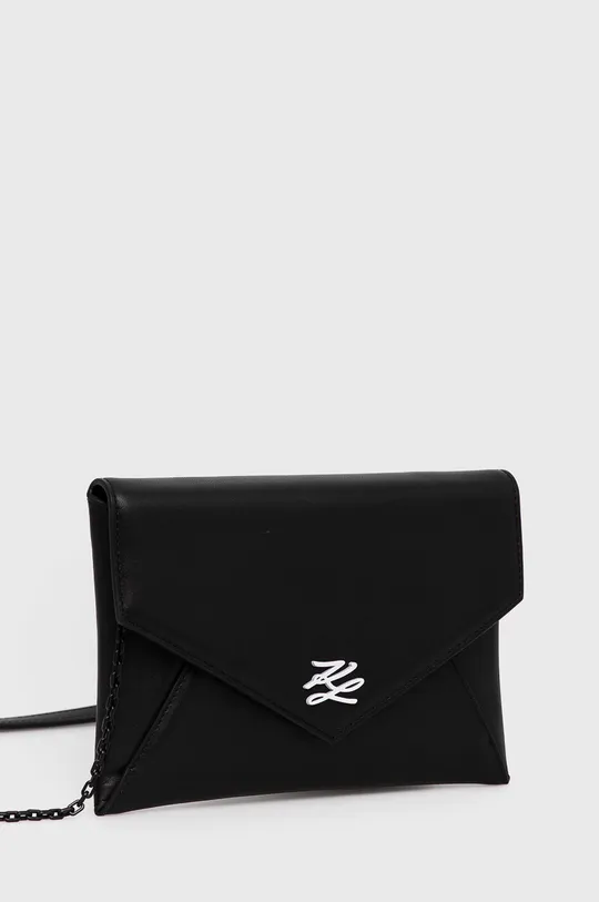 Karl Lagerfeld Kopertówka skórzana 215W3222 czarny