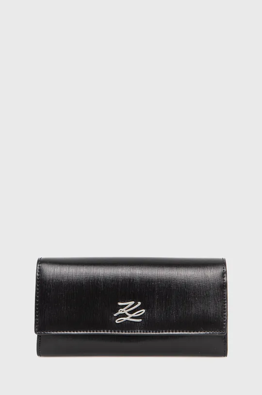 czarny Karl Lagerfeld Portfel skórzany 215W3215 Damski