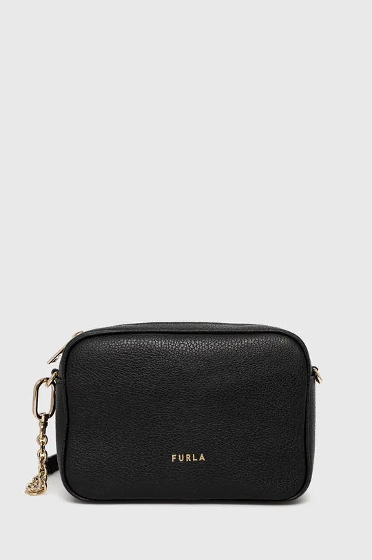 чорний Шкіряна сумочка Furla Real Mini Жіночий