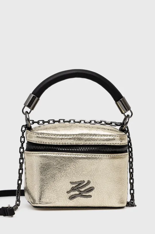χρυσαφί Δερμάτινη τσάντα Karl Lagerfeld Γυναικεία