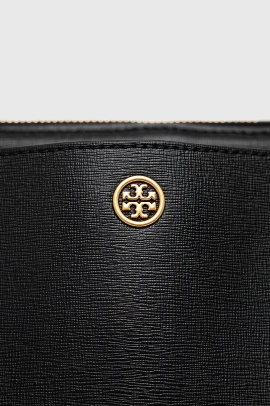 μαύρο Δερμάτινη τσάντα Tory Burch