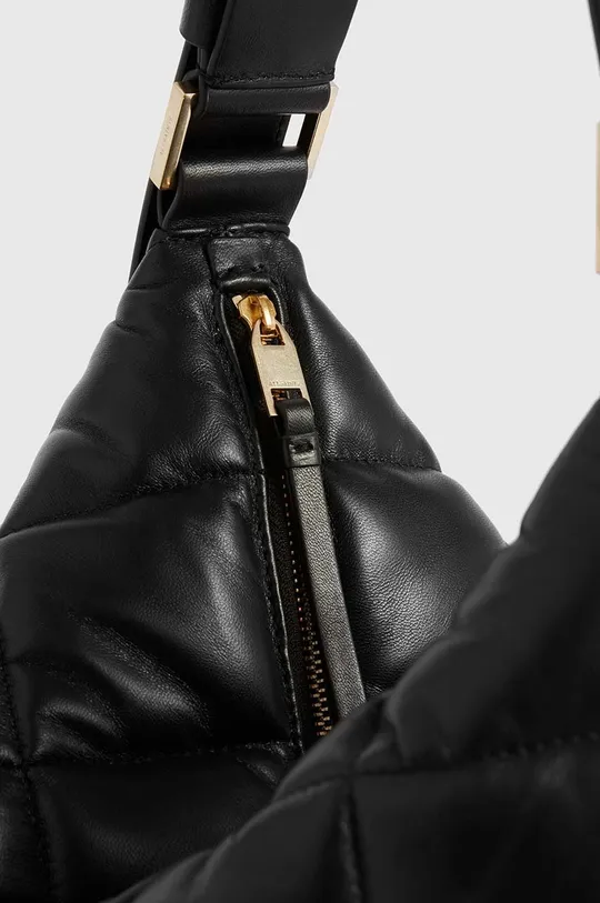 Kožna torbica AllSaints crna