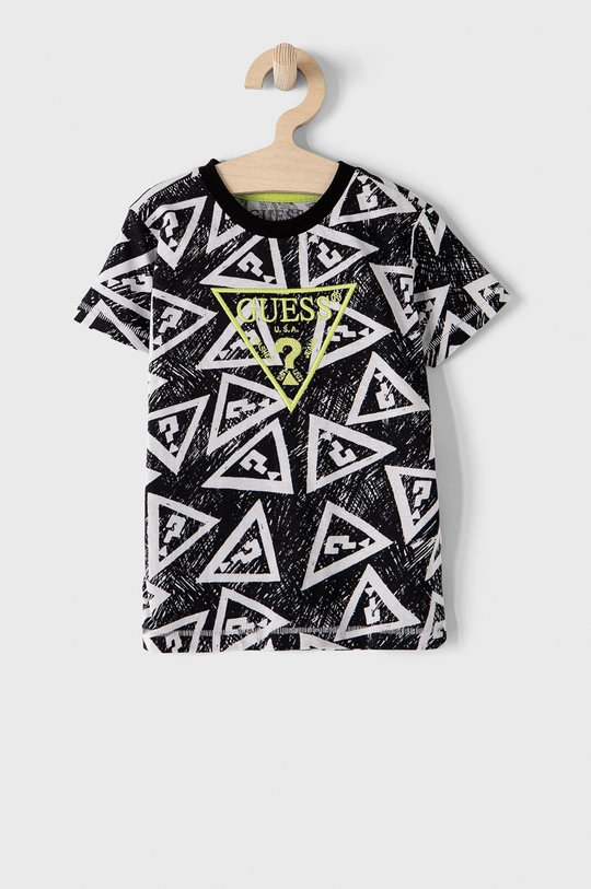 czarny Guess T-shirt dziecięcy Chłopięcy