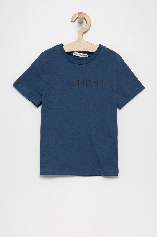 granatowy Calvin Klein Jeans T-shirt dziecięcy IB0IB00347.4890 Chłopięcy