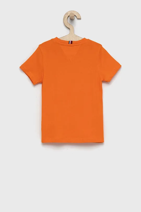 Tommy Hilfiger T-shirt bawełniany dziecięcy pomarańczowy