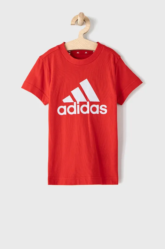 czerwony adidas T-shirt dziecięcy GN3993 Chłopięcy