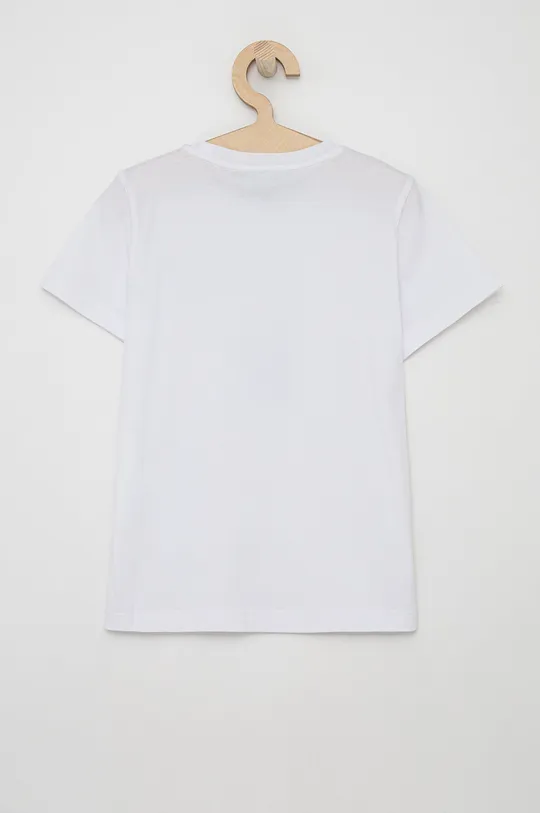 Детская хлопковая футболка EA7 Emporio Armani белый