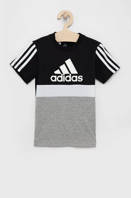 czarny adidas T-shirt bawełniany dziecięcy GS8886 Chłopięcy