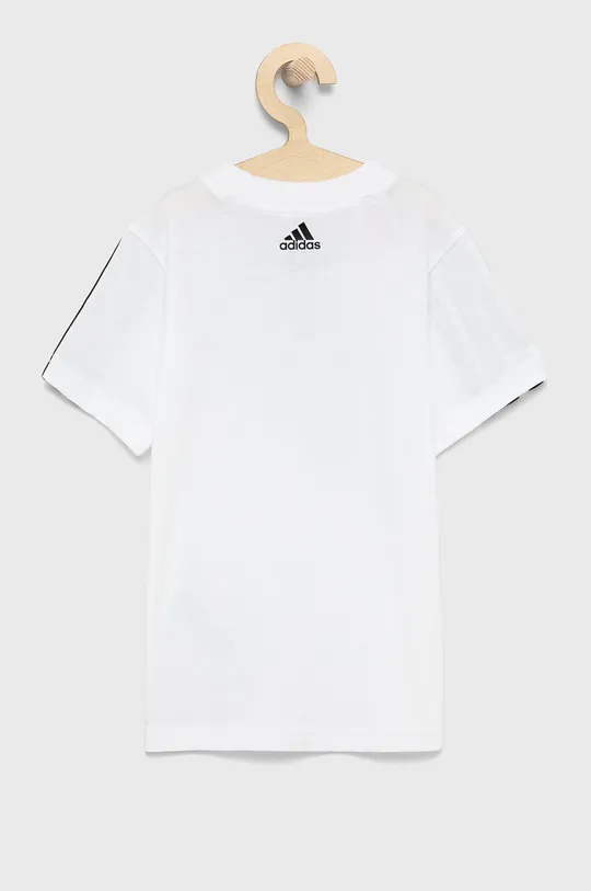 Дитяча бавовняна футболка adidas білий