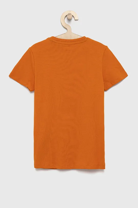 Guess - T-shirt bawełniany dziecięcy pomarańczowy
