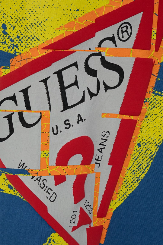 Guess - T-shirt bawełniany dziecięcy 100 % Bawełna