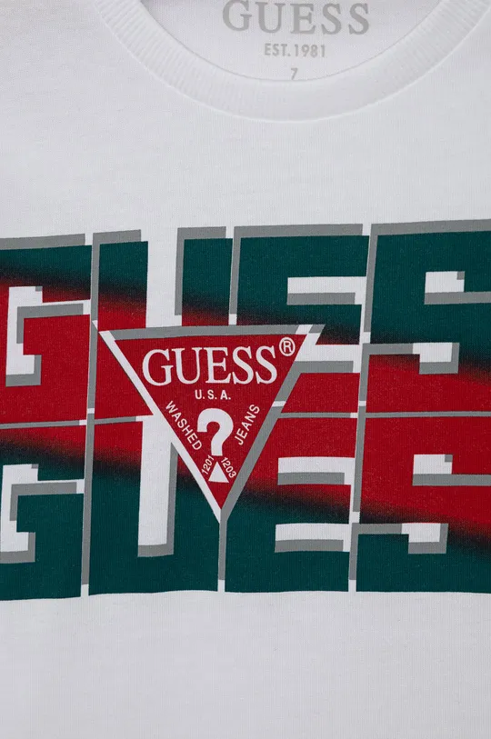 Παιδικό βαμβακερό μπλουζάκι Guess  100% Βαμβάκι