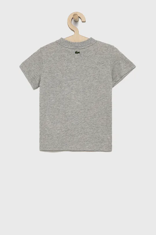 Παιδικό βαμβακερό μπλουζάκι Lacoste γκρί