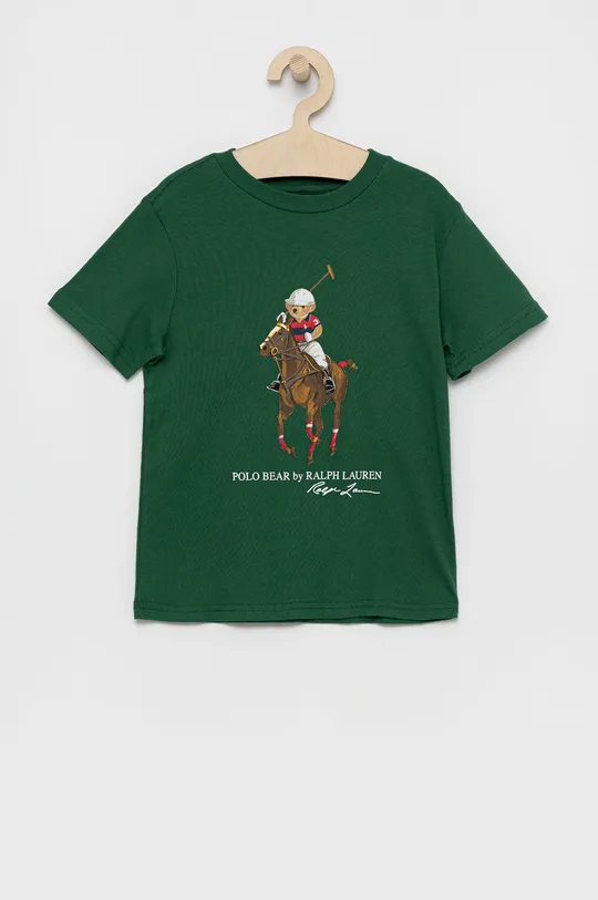 zielony Polo Ralph Lauren T-shirt bawełniany dziecięcy 322853828002 Chłopięcy