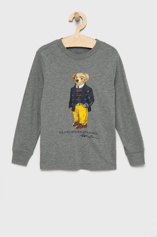 szary Polo Ralph Lauren Longsleeve bawełniany dziecięcy 322852014001 Chłopięcy