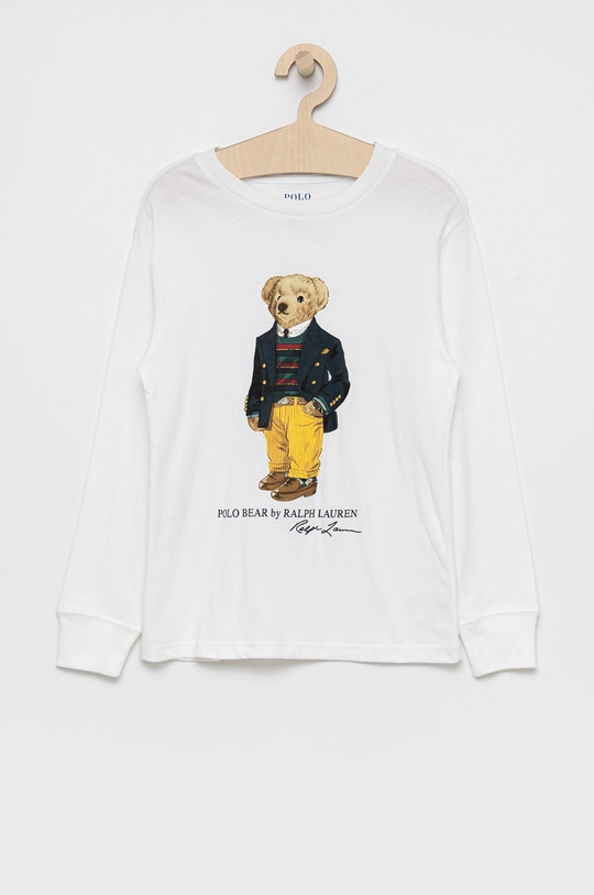 biały Polo Ralph Lauren Longsleeve bawełniany dziecięcy 323852014003 Chłopięcy