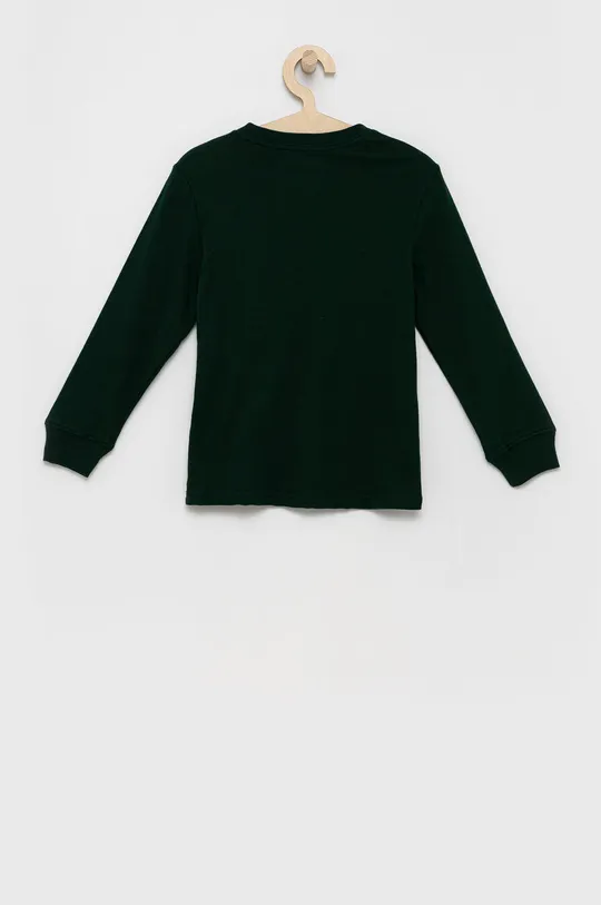Detská bavlnená košeľa s dlhým rukávom Polo Ralph Lauren zelená