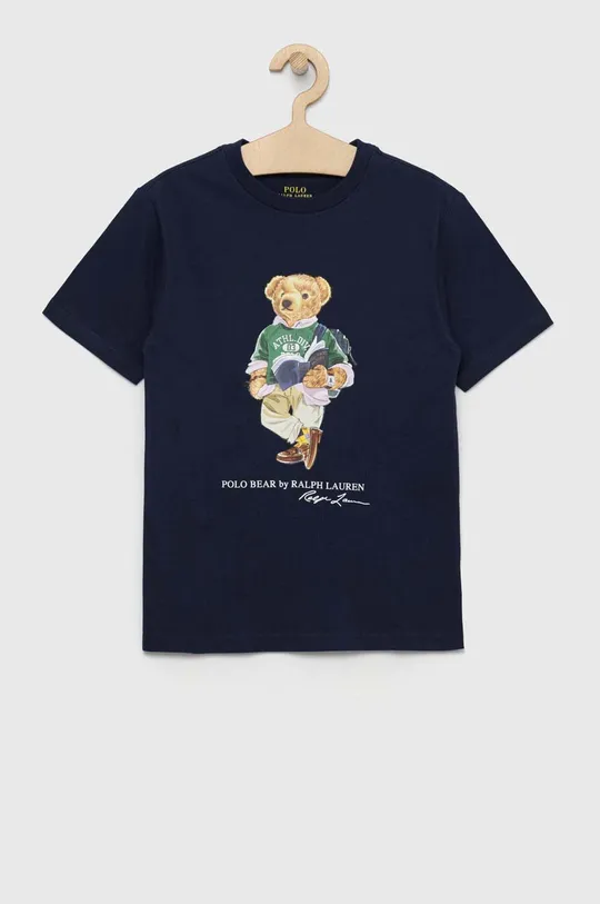 Polo Ralph Lauren T-shirt bawełniany dziecięcy 323853828004 granatowy