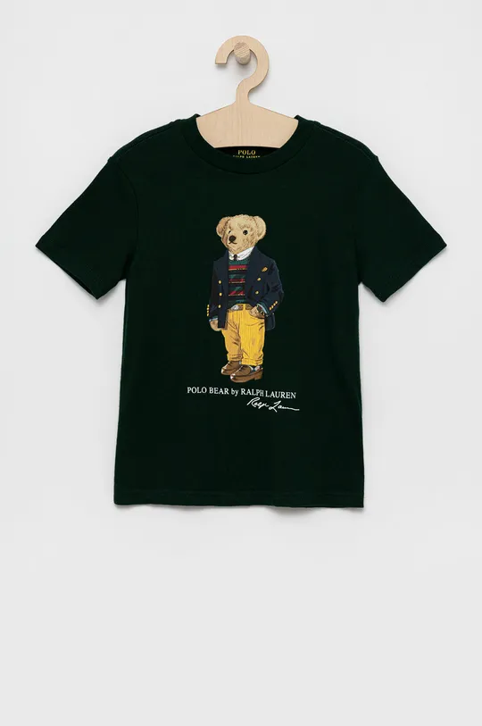 zielony Polo Ralph Lauren T-shirt bawełniany dziecięcy 322853828006 Chłopięcy