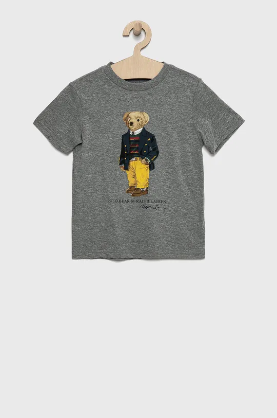 szary Polo Ralph Lauren T-shirt bawełniany dziecięcy 322853828003 Chłopięcy
