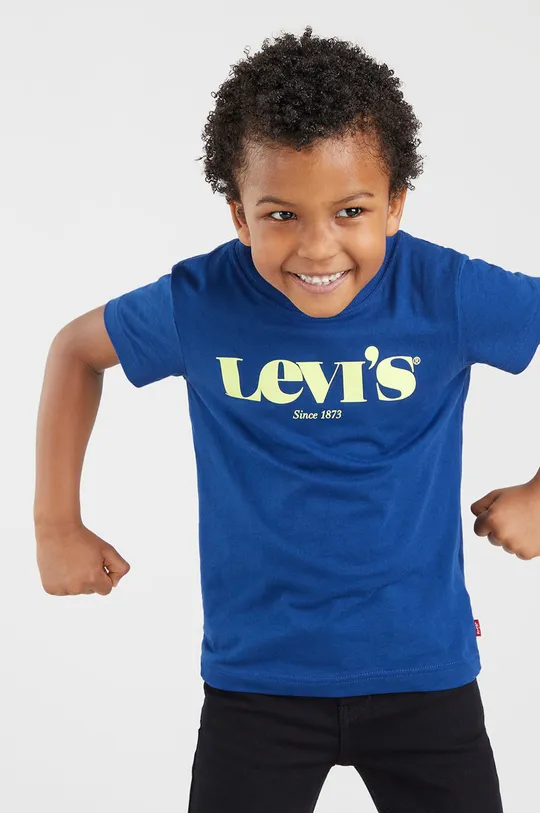 granatowy Levi's T-shirt dziecięcy Chłopięcy