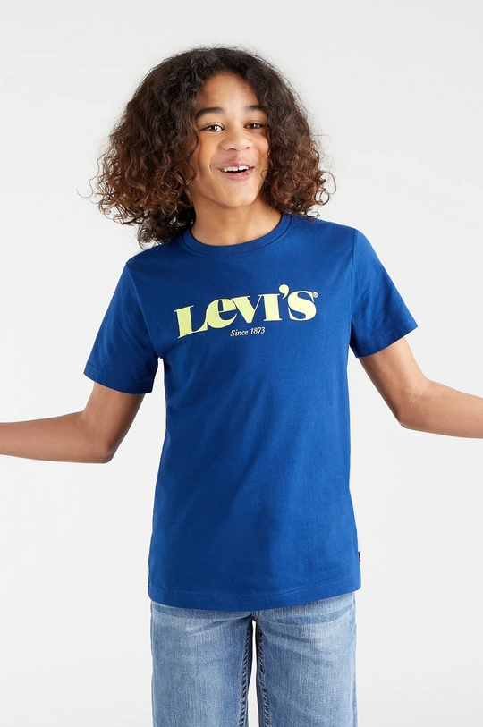 granatowy Levi's T-shirt dziecięcy Chłopięcy