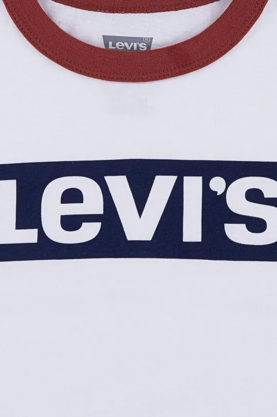 Детская хлопковая футболка Levi's белый