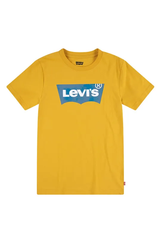 zlatna Dječja pamučna majica kratkih rukava Levi's Za dječake