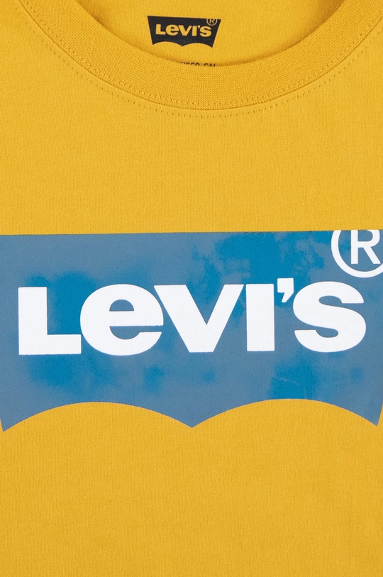 Levi's T-shirt bawełniany dziecięcy żółty