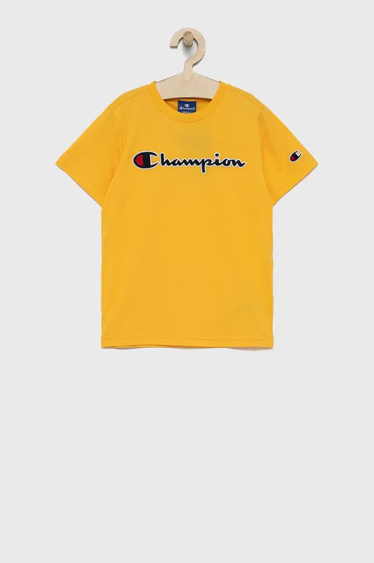 жёлтый Детская хлопковая футболка Champion 305770 Для мальчиков