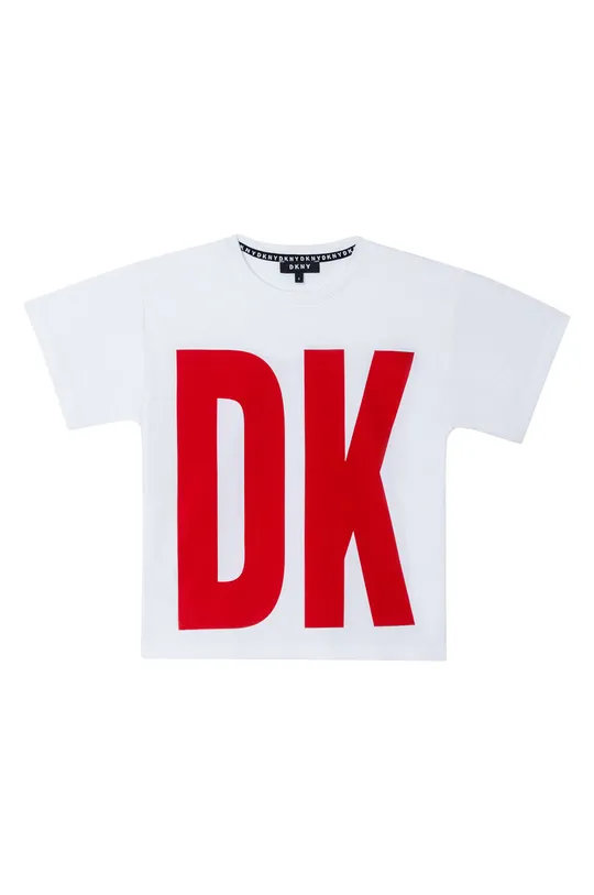белый Детская хлопковая футболка Dkny Для мальчиков