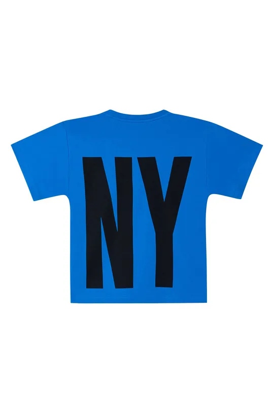 Дитяча бавовняна футболка Dkny блакитний