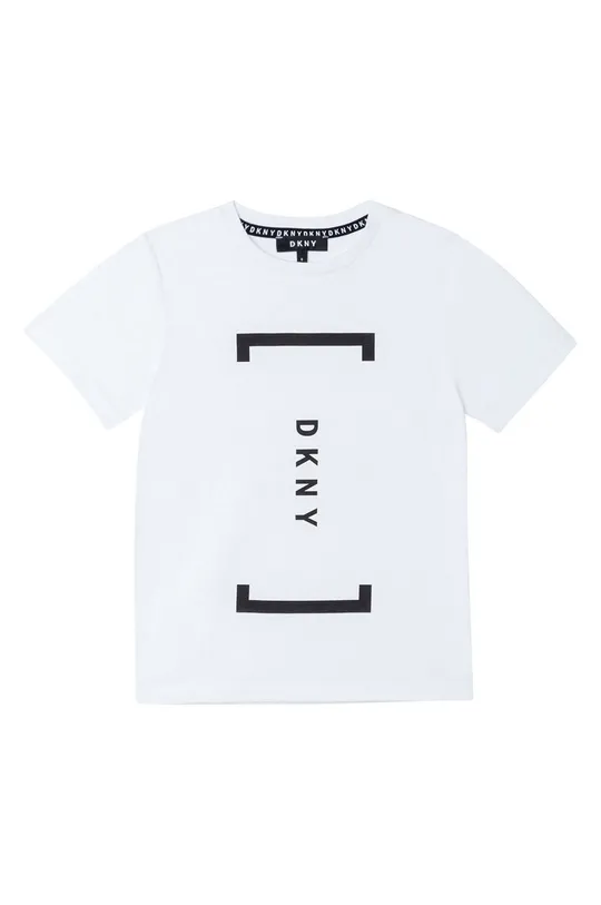 белый Детская хлопковая футболка Dkny Для мальчиков