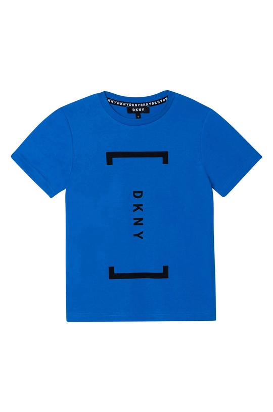 turkusowy Dkny T-shirt bawełniany dziecięcy D25D48.102.108 Chłopięcy