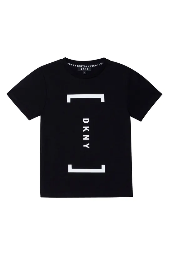 чорний Дитяча бавовняна футболка Dkny Для хлопчиків