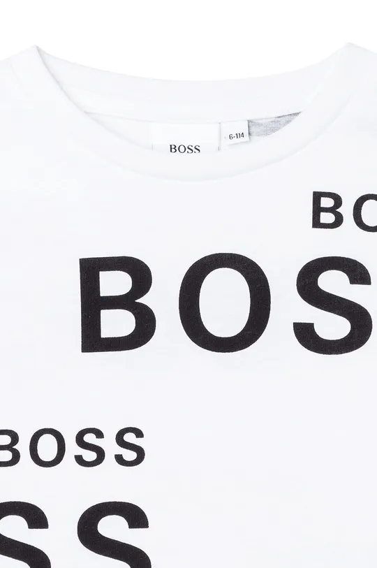 Boss - T-shirt bawełniany dziecięcy J25L58.162.174 100 % Bawełna