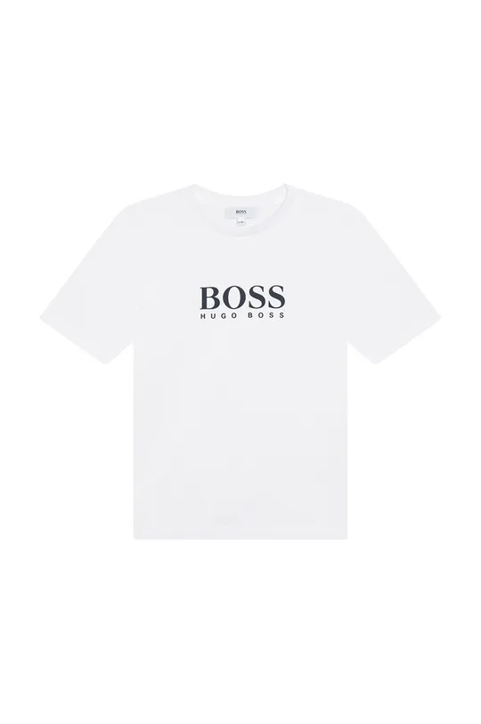 biela Detské bavlnené tričko Boss Chlapčenský