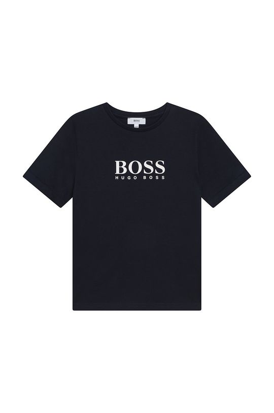 námořnická modř Dětské bavlněné tričko Boss Chlapecký